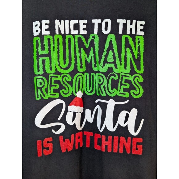 Christmas Funny Human Resources Santa Sweatshirt Large - Picture 2 of 5